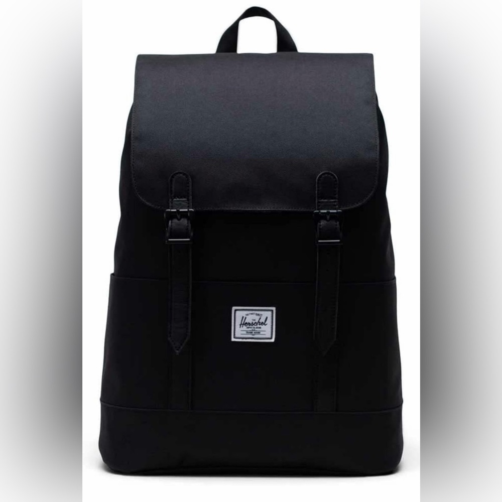 Herschel retreat black backpack bag